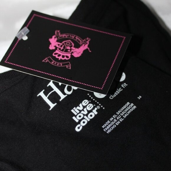 Womens Size Princess Warrior Crystal Bling Long V-Neck Sleeve Top Pink Sword - Picture 4 of 9